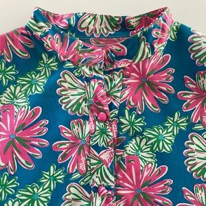 Vintage White Label Lilly Pulitzer Maxi Dress with Mandarin Collar Small Medium